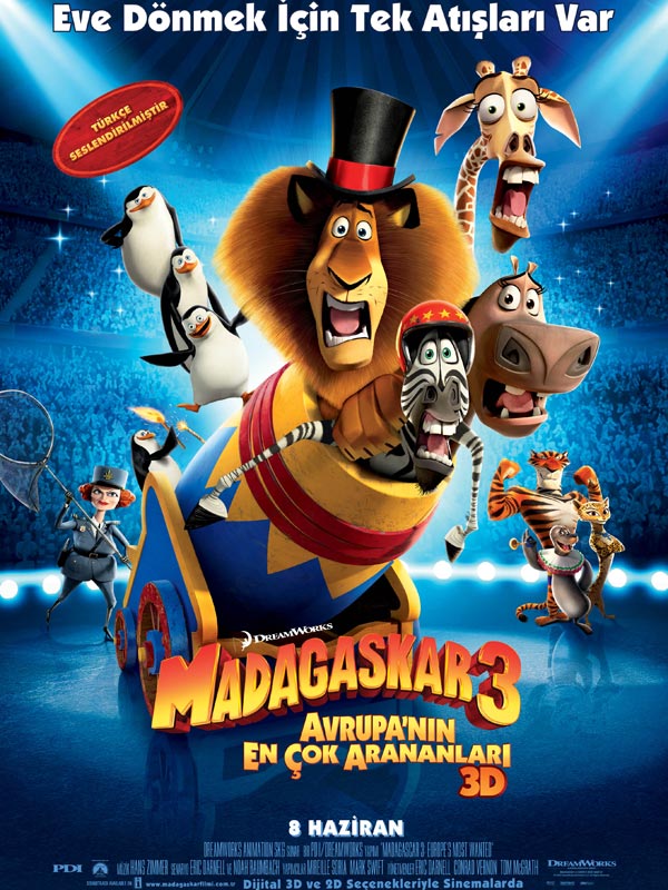 Madagaskar 3: Avrupa’nın En Çok Arananları